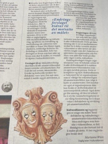 Kalddusj for teaterfeltet